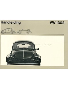 1970 VOLKSWAGEN KEVER 1302 S 1302 INSTRUCTIEBOEK NEDERLANDS