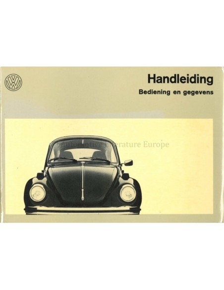 1972 VOLKSWAGEN BEETLE 1303 S 1303 OWNER'S MANUAL DUTCH