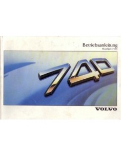 1988 VOLVO 740 INSTRUCTIEBOEKJE DUITS