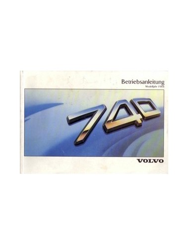 1988 VOLVO 740 INSTRUCTIEBOEKJE DUITS