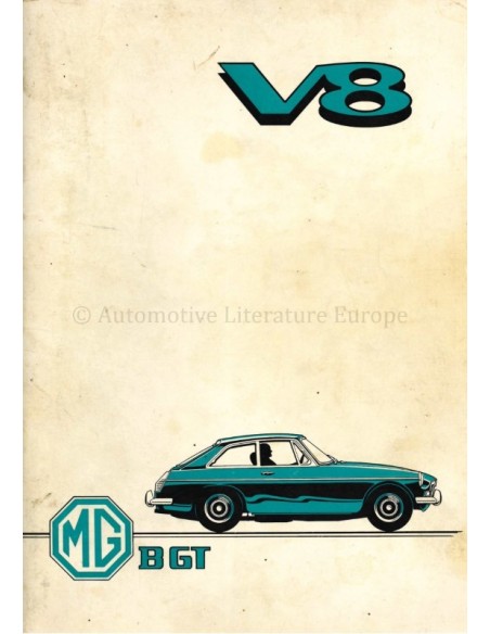 1973 MG MGB GT V8 BETRIEBSANLEITUNG ENGLISCH