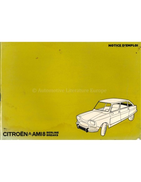 1974 CITROEN AMI8 OWNERS MANUAL FRENCH