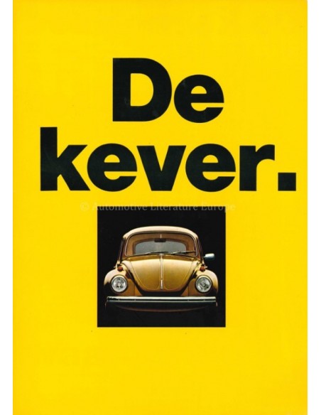1971 VOLKSWAGEN BEETLE BROCHURE NEDERLANDS