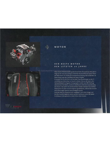 2018 FERRARI 488 PISTA SPIDER PORTFOLIO GERMAN