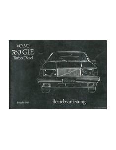 1983 VOLVO 760 GLE TURBO DIESEL INSTRUCTIEBOEKJE DUITS