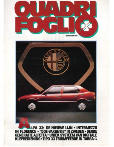 1983 ALFA ROMEO QUADRIFOGLIO MAGAZINE...