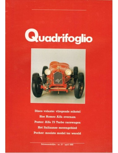 1986 ALFA ROMEO QUADRIFOGLIO MAGAZINE 13 NEDERLANDS