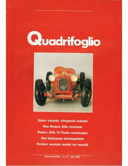 1986 ALFA ROMEO QUADRIFOGLIO MAGAZINE 13 NEDERLANDS