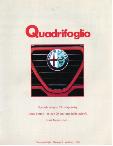 1985 ALFA ROMEO QUADRIFOGLIO MAGAZINE 9 NEDERLANDS