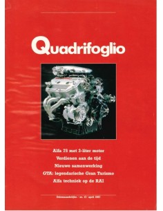 1987 ALFA ROMEO QUADRIFOGLIO MAGAZINE 17 NIEDERLÄNDISCH