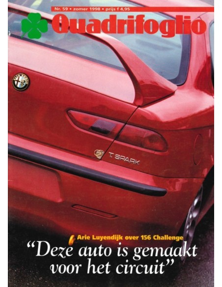 1998 ALFA ROMEO QUADRIFOGLIO MAGAZINE 59 NEDERLANDS