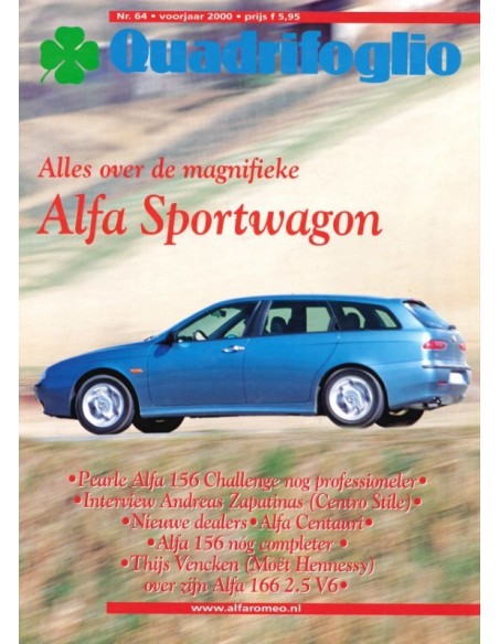 2000 ALFA ROMEO QUADRIFOGLIO MAGAZINE 64 NIEDERLÄNDISCH