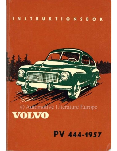 1957 VOLVO PV 444 OWNERS MANUAL HANDBOOK ENGLISH