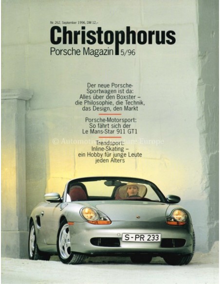 1996 PORSCHE CHRISTOPHORUS MAGAZINE 262 DUITS
