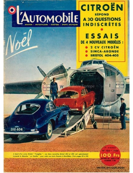 1954 L'AUTOMOBILE MAGAZINE 104 FRANS