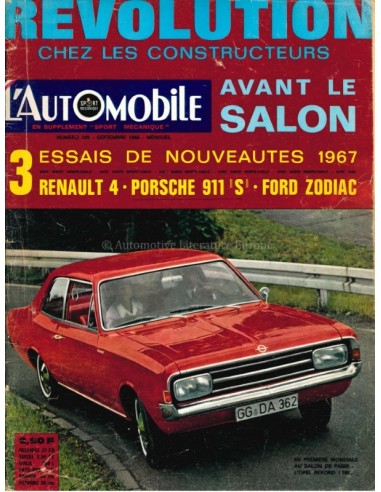 1966 L'AUTOMOBILE MAGAZIN 245 FRANZÖSISCH