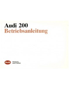 1987 AUDI 200 BETRIEBSANLEITUNG DEUTSCH