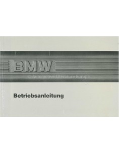 1986 BMW 3 SERIE INSTRUCTIEBOEKJE DUITS