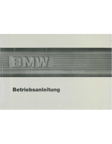 1986 BMW 3 SERIES OWNERS MANUAL GERMAN