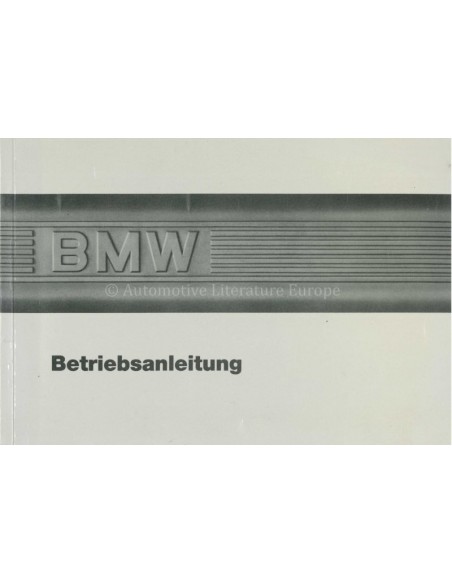 1986 BMW 3 SERIE INSTRUCTIEBOEKJE DUITS