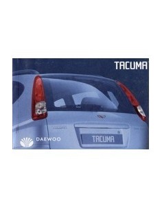2001 DAEWOO TACUMA INSTRUCTIEBOEKJE NEDERLANDS