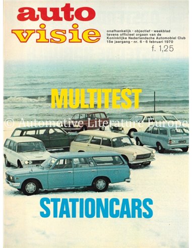 1970 AUTOVISIE MAGAZINE 6 NEDERLANDS