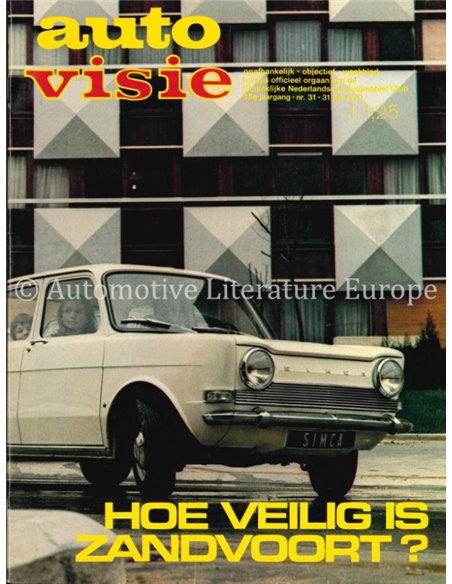 1970 AUTOVISIE MAGAZIN 31 NIEDERLÄNDISCH