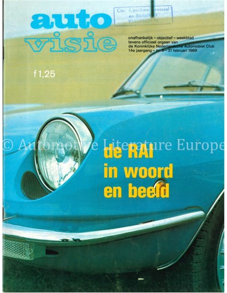 1969 AUTOVISIE MAGAZINE 8 DUTCH