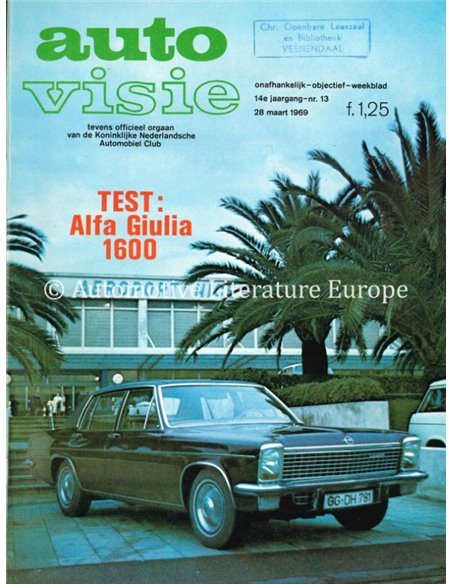 1969 AUTOVISIE MAGAZINE 13 NEDERLANDS