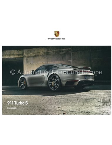 2020 PORSCHE 911 TURBO S HARDCOVER BROCHURE FRANS