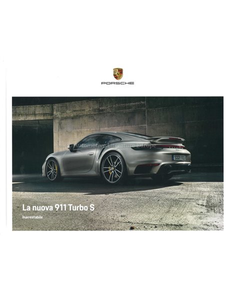 2020 PORSCHE 911 TURBO S HARDCOVER PROSPEKT ITALIENISCH
