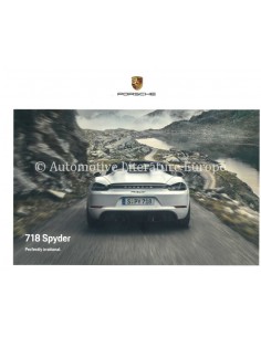 2021 PORSCHE 718 SPYDER HARDCOVER PROSPEKT ENGLISCH