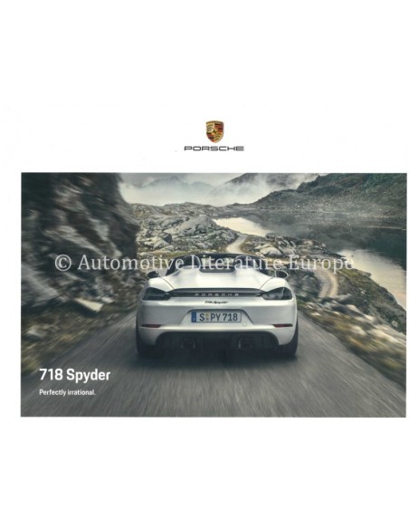 2021 PORSCHE 718 SPYDER HARDCOVER BROCHURE ENGELS