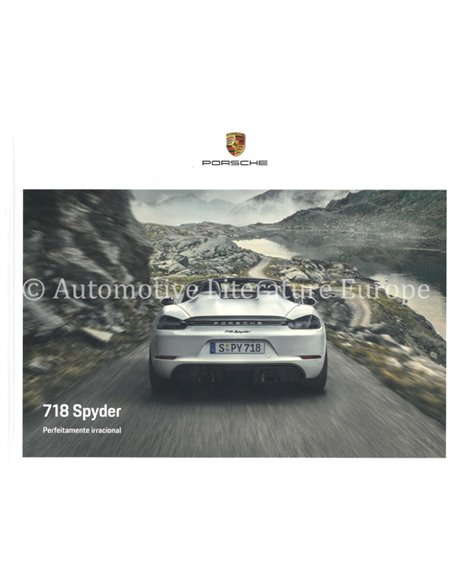 2021 PORSCHE 718 SPYDER HARDBACK BROCHURE PORTUGUESE