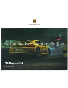 2020 PORSCHE 718 CAYMAN GT4 HARDCOVER BROCHURE ENGELS (FN)