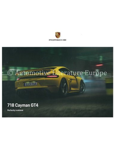 2020 PORSCHE 718 CAYMAN GT4 HARDCOVER BROCHURE ENGELS (FN)