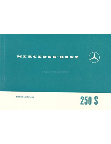 1965 MERCEDES BENZ S KLASSE BETRIEBSANLEITUNG DEUTSCH