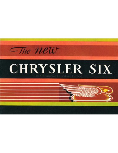 1930 CHRYSLER SIX PROSPEKTE ENGLISCH