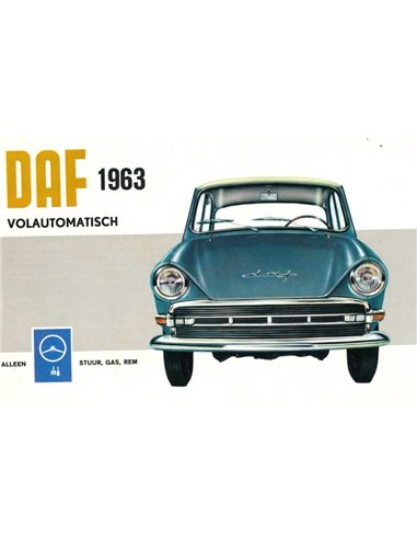 1963 DAF VARIOMATIC PROSPEKT NIEDERLANDISCH