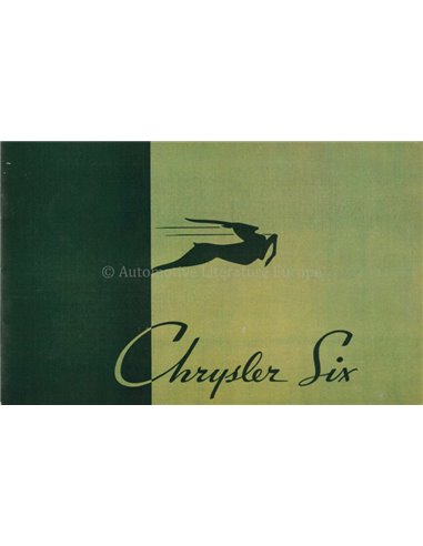 1934 CHRYSLER SIX PROSPEKTE ENGLISCH