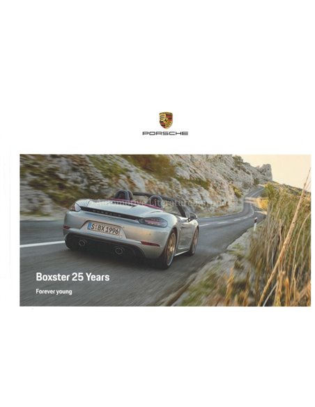 2021 PORSCHE BOXSTER 25 YEARS EDITION HARDBACK BROCHURE ENGLISH (US)