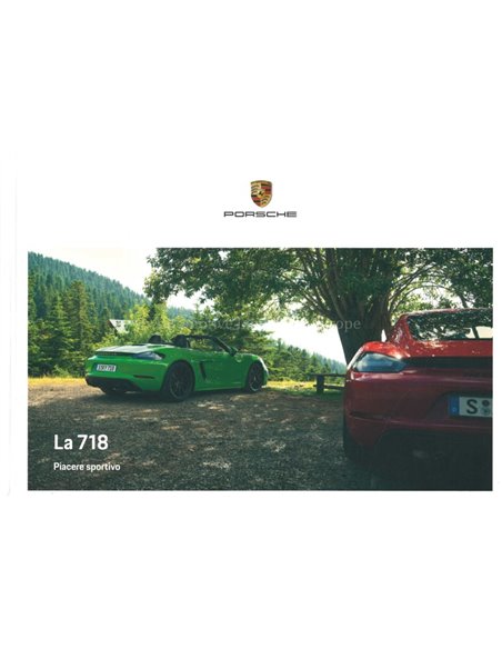 2021  PORSCHE 718 BOXTER & CAYMAN HARDCOVER BROCHURE ITALIAN