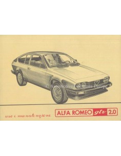 1982 ALFA ROMEO GTV 2.0 INSTRUCTIEBOEKJE ITALIAANS