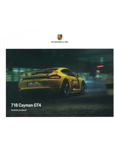 2021 PORSCHE 718 CAYMAN GT4 HARDCOVER BROCHURE ENGELS