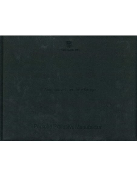 2017 PORSCHE EXCLUSIVE MANUFAKTUR HARDCOVER PROSPEKT NIEDERLÄNDISCH