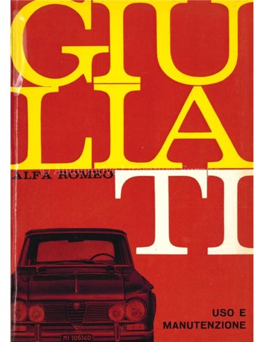 1967 ALFA ROMEO GIULIA TI INSTRUCTIEBOEKJE ITALIAANS
