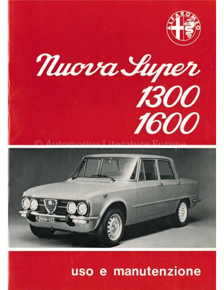 1975 ALFA ROMEO GIULIA NUOVA SUPER INSTRUCTIEBOEKJE ITALIAANS