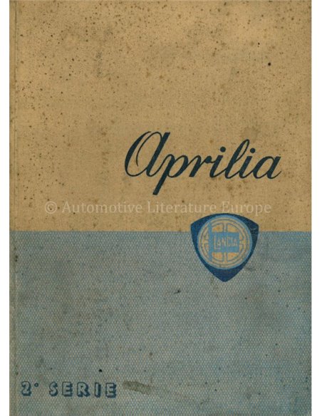 1947 LANCIA APRILIA OWNERS MANUAL ITALIAN