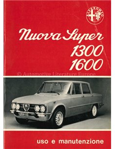 1974 ALFA ROMEO GIULIA NUOVA SUPER INSTRUCTIEBOEKJE ITALIAANS
