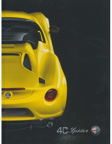 2015 ALFA ROMEO 4C SPIDER HARDCOVER BROCHURE NEDERLANDS